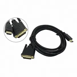 Кабель HDMI - DVI, М/25М, Dual Link, поз.р, 2 м, 5bites, чер, APC-080-020