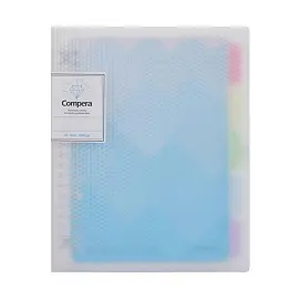 Тетрадь общая Comix Compera Diamond BU А5 50 листов в линейку на кольцах обложка разноцветная
