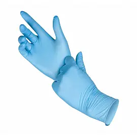 Перчатки медицинские смотровые нитриловые Комус Медицина текстурированные нестерильные неопудренные размер XL (9-10) голубые (100 пар в упаковке)