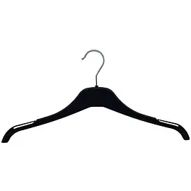Вешалка-плечики для легкой одежды ПВ-07 черная (размер 46-48, 100 штук в упаковке)