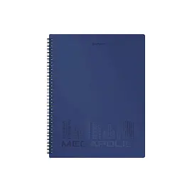 Папка файловая на 40 файлов ErichKrause Megapolis А4 10 мм синяя (толщина обложки 0.6 мм)