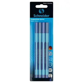Набор шариковых ручек Schneider "Slider Edge F" 4шт., синие, 0,8мм, трехгранный корпус, блистер