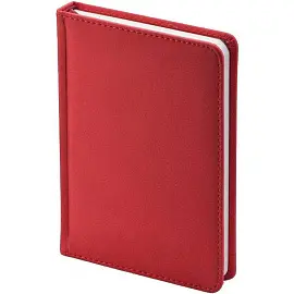 Ежедневник недатированный Attache Velvet искусственная кожа Soft Touch A6+ 136 листов красный (110х155 мм)