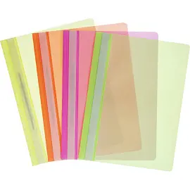 Скоросшиватель пластиковый Attache Neon А4 до 100 листов (толщина обложки 0.12/0.16 мм, 8 штук в упаковке)