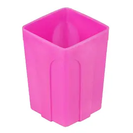Подставка-стакан для канцелярских принадлежностей Attache Neon розовая 10x7x7 см