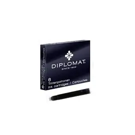 Картриджи чернильные для перьевой ручки Diplomat черные (6 штук в упаковке)
