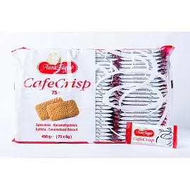 Печенье песочное Anna Faggio Cafe Crisp постное карамельное 450 г (75 штук в упаковке)