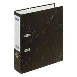 Папка-регистратор OfficeSpace, 70мм, разборная, мрамор, черная, бюджет