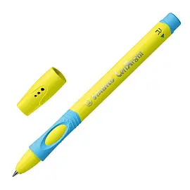 Ручка шариковая неавтоматическая Stabilo LeftRight для правшей синяя (желтый/голубой корпус, толщина линии 0.45 мм)