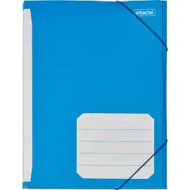 Папка на резинках Attache А4 20 мм картонная до 200 листов синяя (плотность 400 г/кв.м)