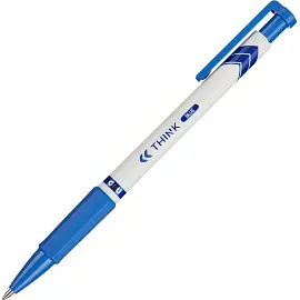 Ручка шариковая автоматическая Deli Think синяя (толщина линии 0.35 мм)