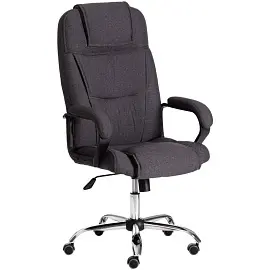 Кресло для руководителя TetChair Bergamo темно-серое (ткань, металл)