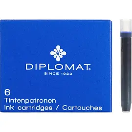 Картриджи чернильные для перьевой ручки Diplomat синие (6 штук в упаковке)