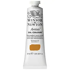 Краска масляная профессиональная Winsor&Newton "Artists Oil", 37мл, прозрачная золотая охра