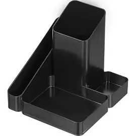 Подставка-органайзер для канцелярских принадлежностей Attache Имидж 4 отделения черная 11.1x11.5x12.2 см