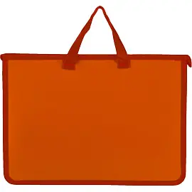 Папка-портфель пластиковая Attache Neon А4+ оранжевая (340x40х245 мм, 1 отделение)