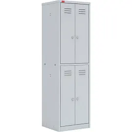 Шкаф для одежды металлический Cobalt ШРМ24 (серый, 600х500х1860 мм)