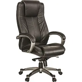 Кресло для руководителя Easy Chair 604 ML черное (натуральная кожа с компаньоном, пластик)