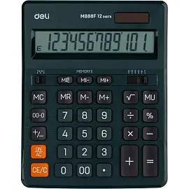 Калькулятор настольный Deli M888 12-разрядный зеленый 202x159x31 мм