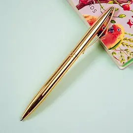 Ручка шариковая автоматическая MESHU "Gold" синяя, 1,0мм