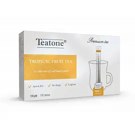 Чай Teatone черный с тропическими фруктами 100 стиков