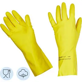 Перчатки латексные Vileda Professional Контракт желтые (размер 7.5-8, M, 101017)