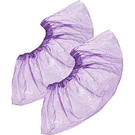 Бахилы одноразовые полиэтиленовые Стандарт 2,8г фиолетовый (50 пар в упаковке)