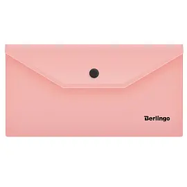 Папка-конверт на кнопке Berlingo "Instinct" С6, 180мкм, фламинго