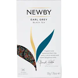 Чай Newby Earl Grey черный с бергамотом 25 пакетиков