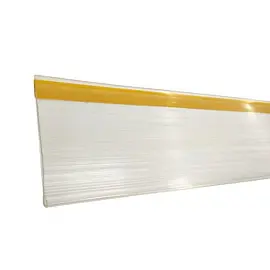 Ценникодержатель полочный самоклеящийся DBR 60 длина 1000 мм прозрачный (50 штук в упаковке)