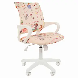 Кресло детское СН KIDS 103, с подлокотниками, розовое с рисунком "Принцессы", 7027828