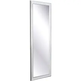 Зеркало МГЛ_ настенное НБ404 (490x1290) багет ПЛС белый с серебром