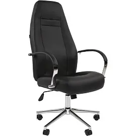 Кресло для руководителя Easy Chair 555 TPU черное (искусственная кожа, металл)