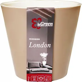 Горшок для цветов InGreen London светло-коричневый (23х23х20.8 см)