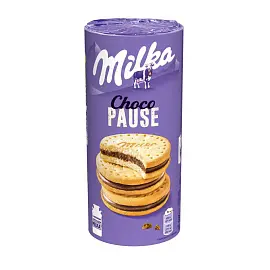 Печенье песочное Milka Choco Pause покрытое молочным шоколадом 260 г