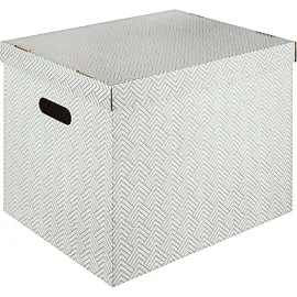 Короб для хранения микрогофрокартон Attache Графит 390х320х290 мм с крышкой серый (3 штуки в упаковке)