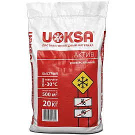 Реагент противогололедный Uoksa Актив гранулы до -30 °C мешок 20 кг
