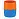 Подставка-стакан Мульти-Пульти, пластиковая, круглая, двухцветный сине-оранжевый Фото 0