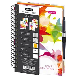 Бизнес-тетрадь Mariner Emotion А5 150 листов разноцветная в клетку/линейку на спирали 5 разделителей (148х205 мм)