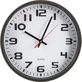 Часы настенные диаметр 30см корпус пластик артю WXS004 Black