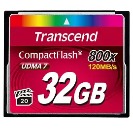 Карта памяти 32 ГБ CompactFlash (CF) Transcend CompactFlash TS32GCF800 X800