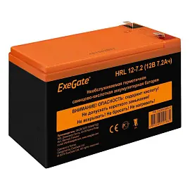 Батарея для ИБП ExeGate HRL 12-7.2 (12V 7.2Ah, 1227W, клеммы F2)
