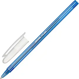 Ручка шариковая неавтоматическая Attache Economy синяя (синий корпус, толщина линии 0.5 мм)