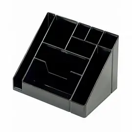 Подставка-органайзер для канцелярских принадлежностей Attache Каскад 9 отделений черная 10.5x11.5x16 см