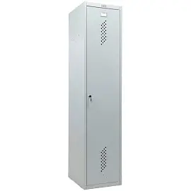 Шкаф для одежды металлический Практик Стандарт LS-11-40D (серый, 418х500х1830 мм)