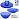 Набор столовой посуды на 6 персон Sea Brim Saphir 25 предметов стекло синий Фото 0