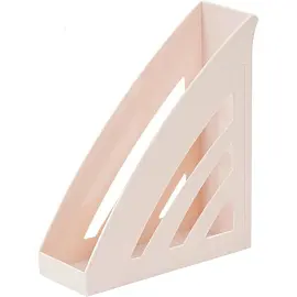 Лоток вертикальный для бумаг 90 мм Комус Ницца пластиковый розовый