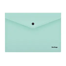 Папка-конверт на кнопке Berlingo "Instinct" А4, 180мкм, мятный