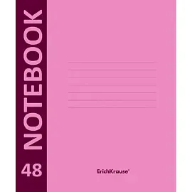 Тетрадь общая ErichKrause Neon А5 48 листов в клетку на скрепке (обложка фиолетовая)