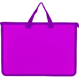 Папка-портфель пластиковая Attache Neon А4+ розовая (340x40х245 мм, 1 отделение)